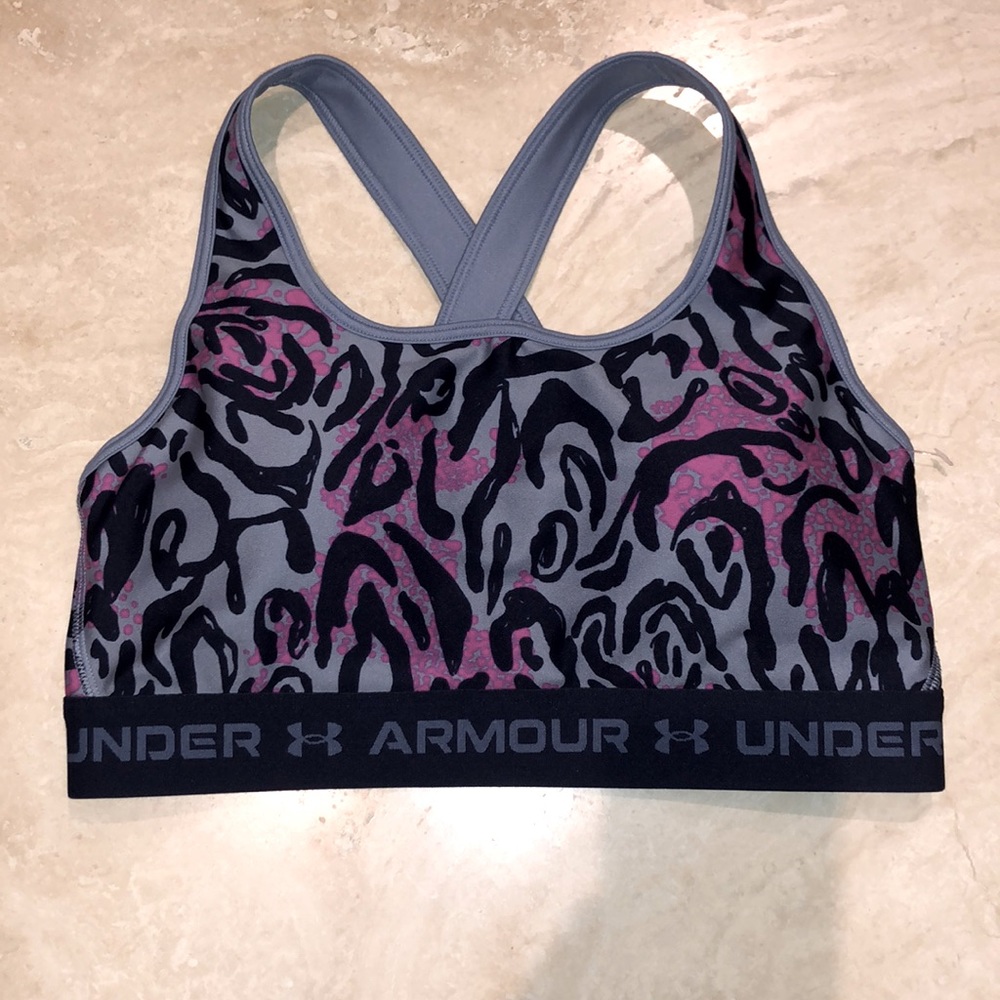 Under Armour Women's Crossback Mid Printed Bra